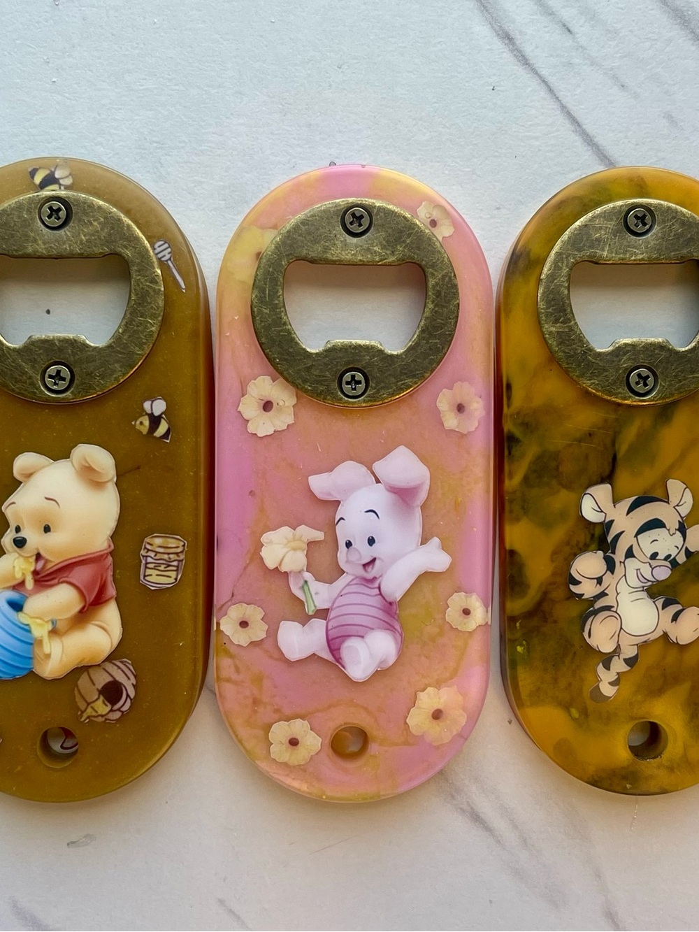 Baby Winnie the Pooh, Piglet & Tigger Bottle Opener Set | Cute Gift Collectible